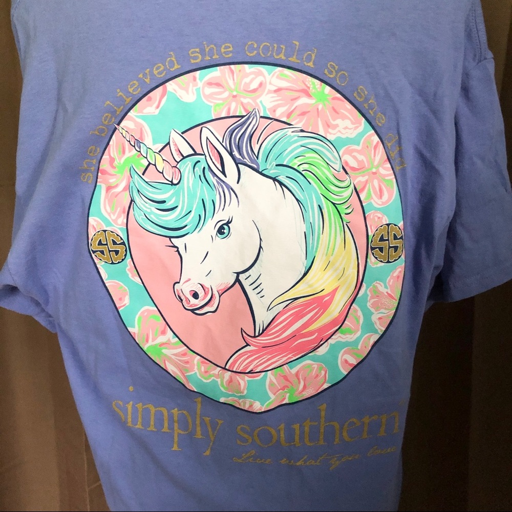 Simply Southern 🦄unicorn🦄 tee size large